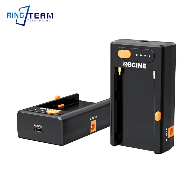 ZGCINE NPF-02 NPF Battery Charger Powering Apdater 25W Fast Charging with NP-F550 NP-F750 NP-F 970 Battery Combo