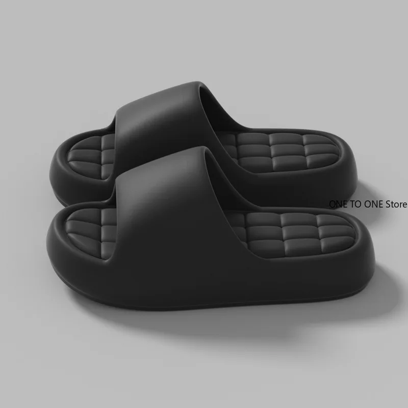 

Soft-soled Slippers Women's Summer Simple Household EVA Thick-soled Heightening Non-slip Couple Cool Slippers Outside Wholesale