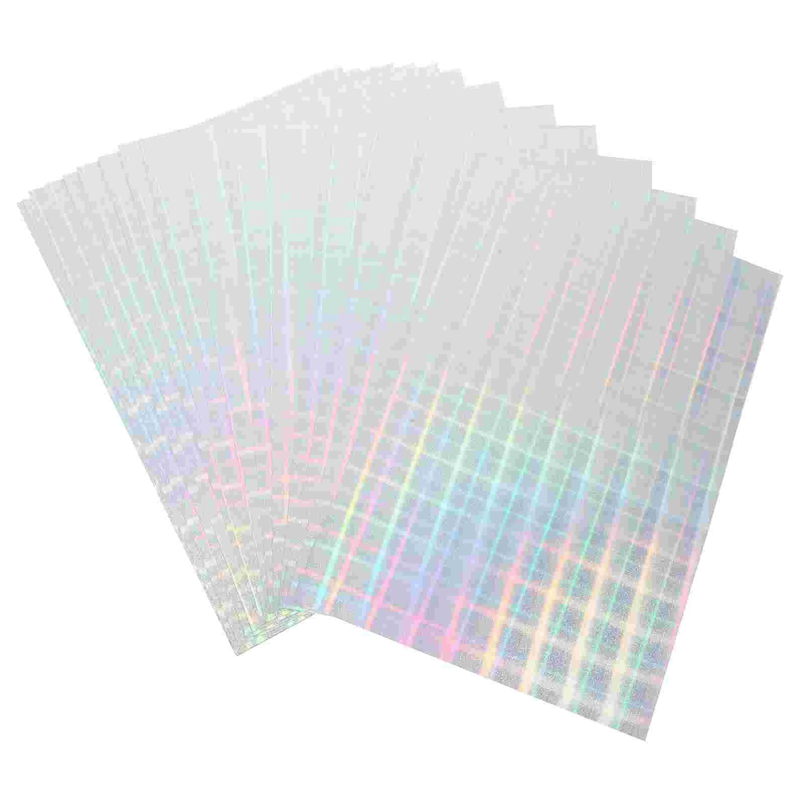 20 Sheets Holographic Printing Paper Large Label Stickers Nail for Printer Blank Labels Mailing Pp Printable