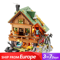 Mountain-Cabin House Buildings Sets,City Town With LED Friends Treehouse Model Modular Buildings Blocks Adults Kids Gift 2255PCS