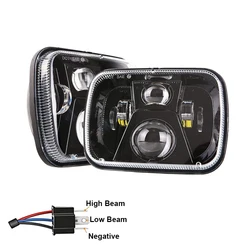 2* 12V 110W 5x7 6X7 Inches LED Headlights with H4 Sockets For Jeep Cherokee XJ headlights/ Wrangler YJ headlights/ Comanche MJ