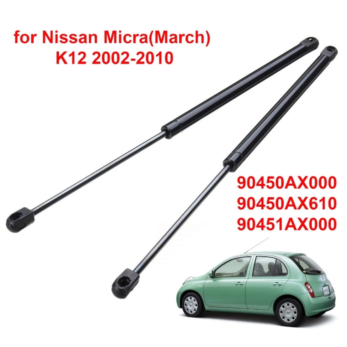 

90450AX000 90450AX610 Rear Boot Tailgate Gas Spring Strut Lift Support Damper for Nissan Micra March K12 Hatchback 2002-2010