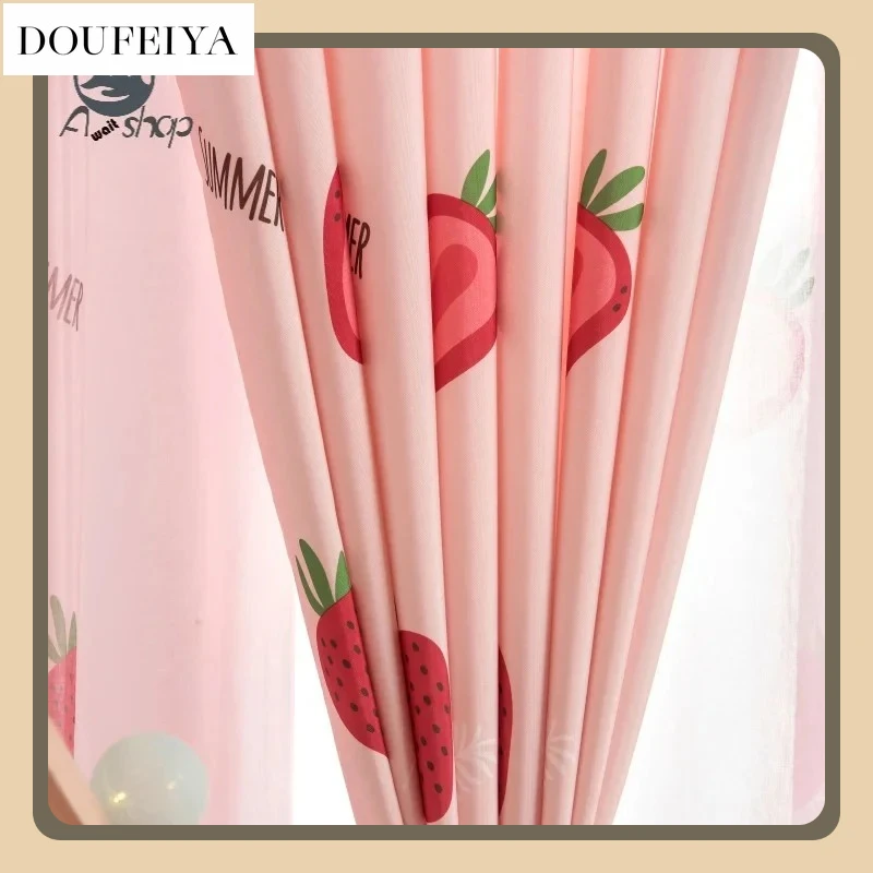 

Modern Simple Children's Room Shading Girl Custom Home Decoration Beautiful Window Curtains for Living Dining Room Bedroom
