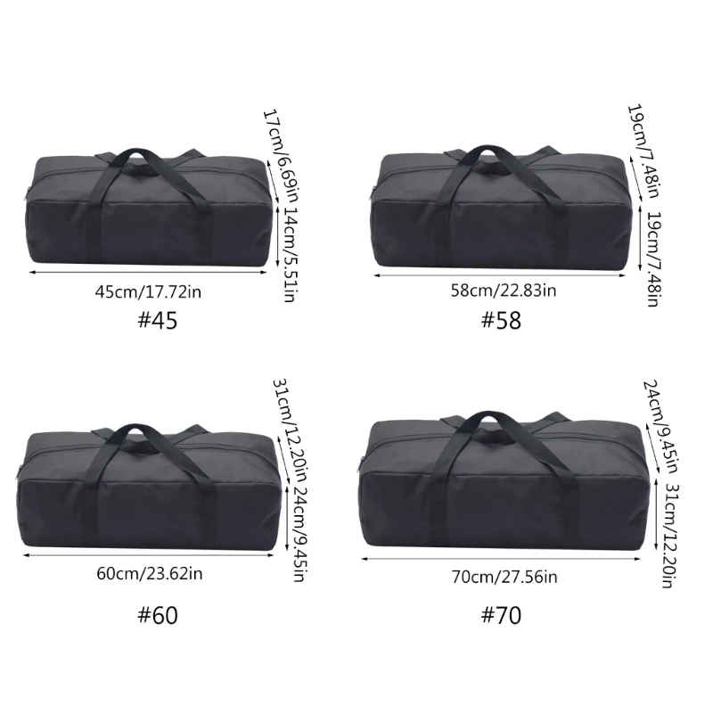 Large Capacity Luggage Bag with Handles Waterproof Tent Poles Storage Bag Rainproof Luggage Gym Bag Easy to Carry