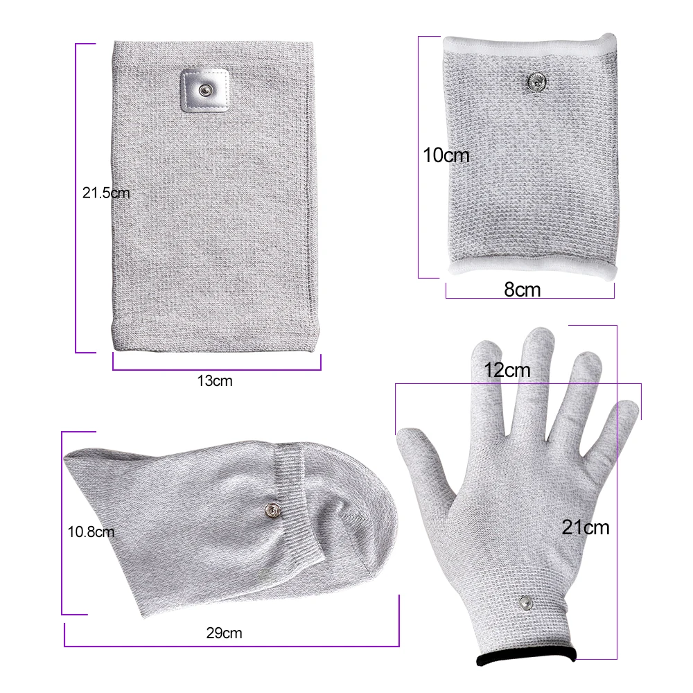 Electrode Silver Fiber Gloves Socks Wrists ​Knees Protectors Accessories for TENS Body Massager Muscle Stimulator Massage Device
