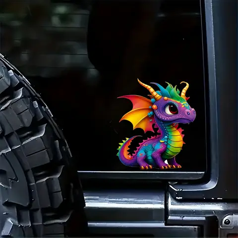 2 पीस प्यारे ड्रैगन विनाइल स्टिकर - लैपटॉप, कार और पानी की बोतलों के लिए (क्रिसमस संस्करण) 8 best sales ड्रैगन स्टिकर - №5
