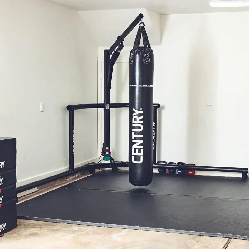 حقيبة تدريب معلقة للرجال من QWCorner (عنصر صندوقين)، إطار فولاذي متوافق مع أكياس ثقيلة 100 رطل أو أقل لصندوق