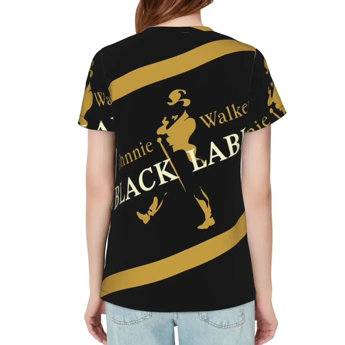 Johnnie Walker T-Shirt Women Short Sleeve T Shirts Round Neck Clothes Cotton Summer Tees Streetwear