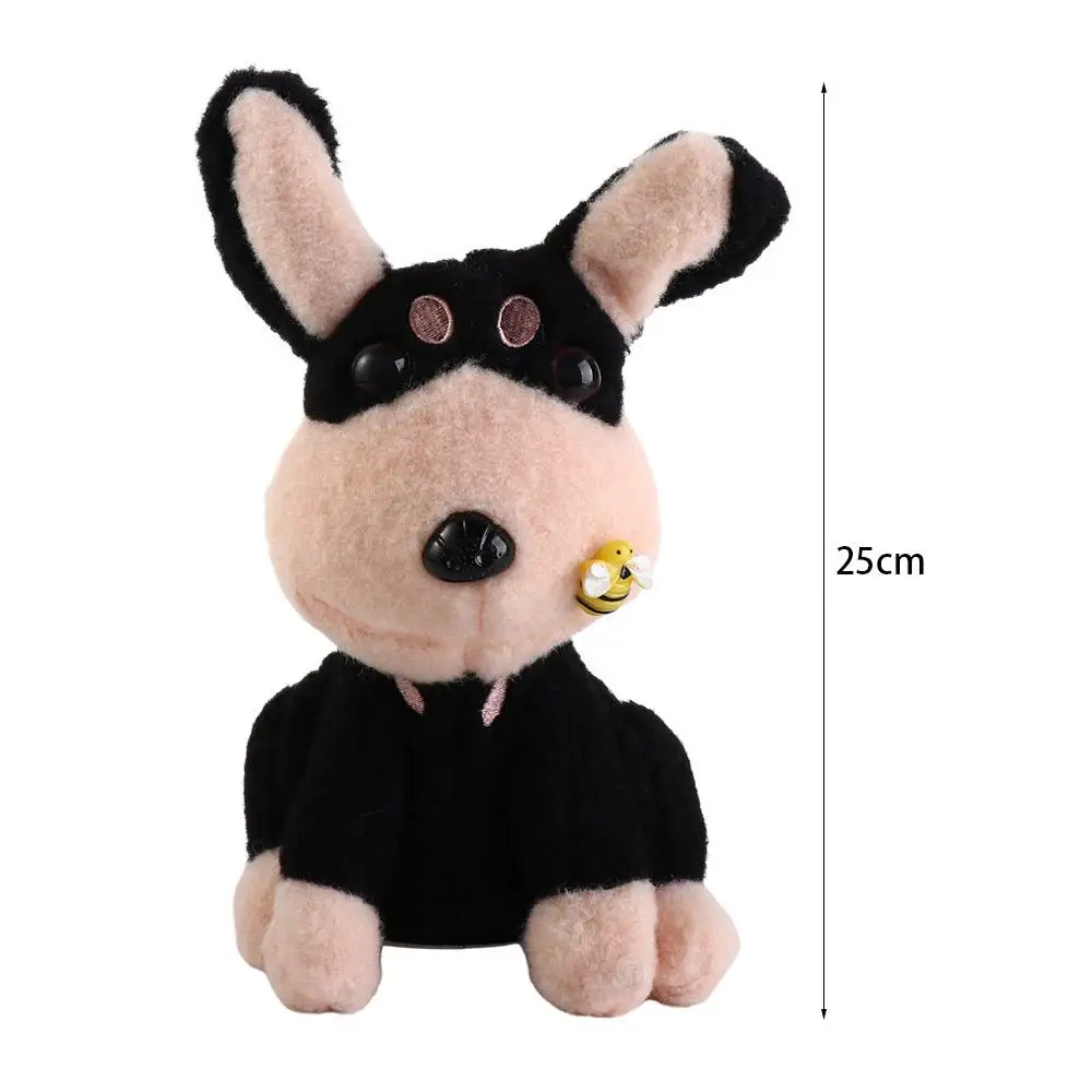 Black Dog Electric Bee Dog Plush Toy Learn To Talk Recording Electric Bee Puppy Doll Simulation Can Bark