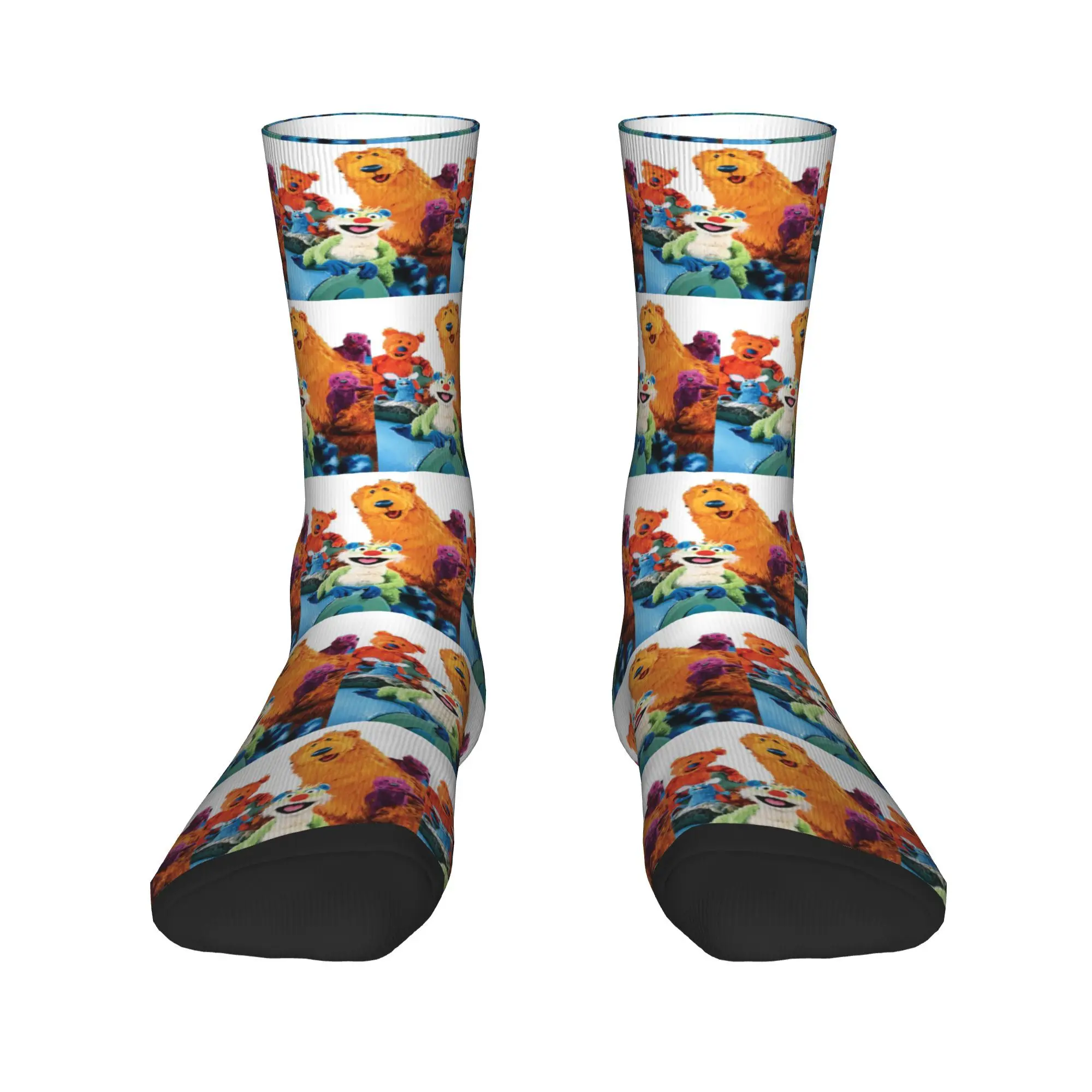 

Носки с медведем в большом синем доме, супер мягкие чулки в стиле Харадзюку, всесезонные длинные носки, аксессуары для мужчин и женщин, рождественские подарки