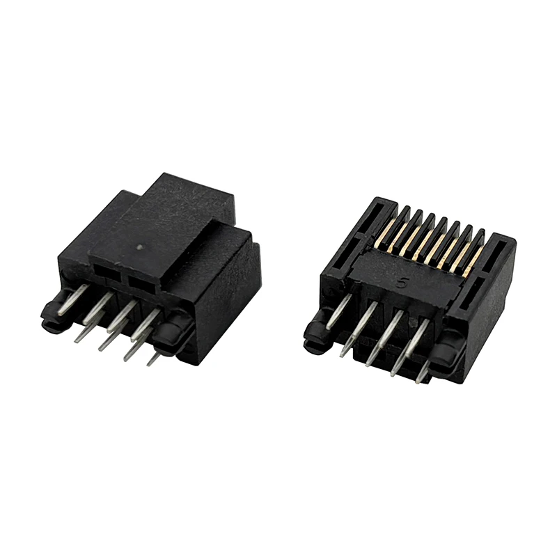 

10PCS Short-body PCB plug-in connector 11mm Special RJ45 connector 8P8C male PCB board end straight insert