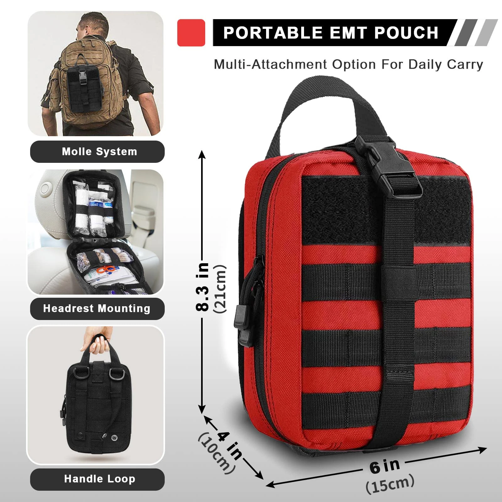 

Tactical Rip-Away First-Aid Pouch The Perfect Emergency Medical Bag For Your Molle IFAK Empty Bag Without First Aid Accessories