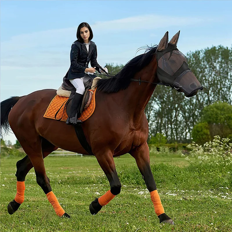 

Horse Fly Mask With Ears, Super Comfort UV Protection Breathability Fly Masks For Horses
