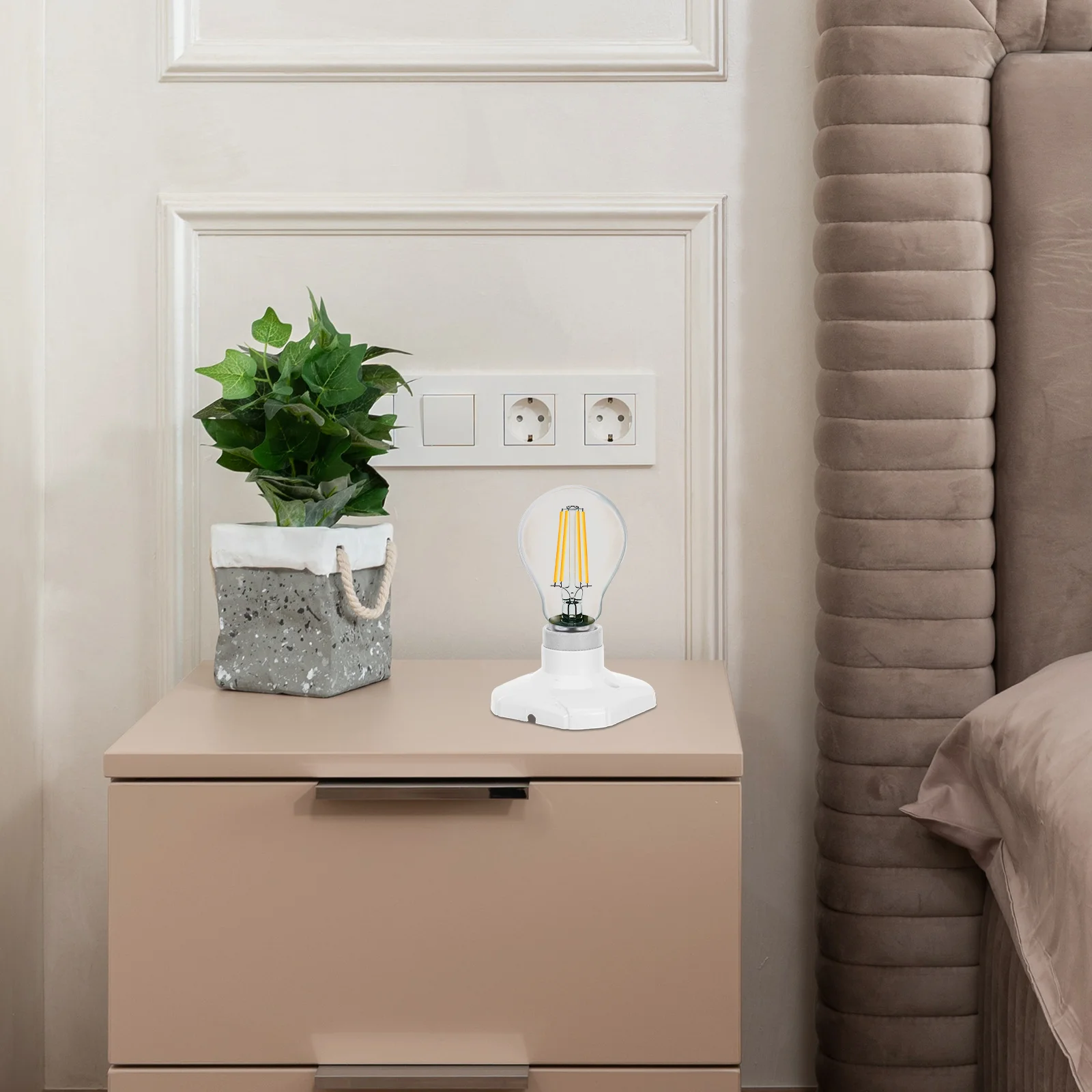 

20Pcs E27 Screw Lamp Holder Thickened Ceramic Heat Resistant for Ceiling Pendant Light Fixtures Ceiling Lighting Holder