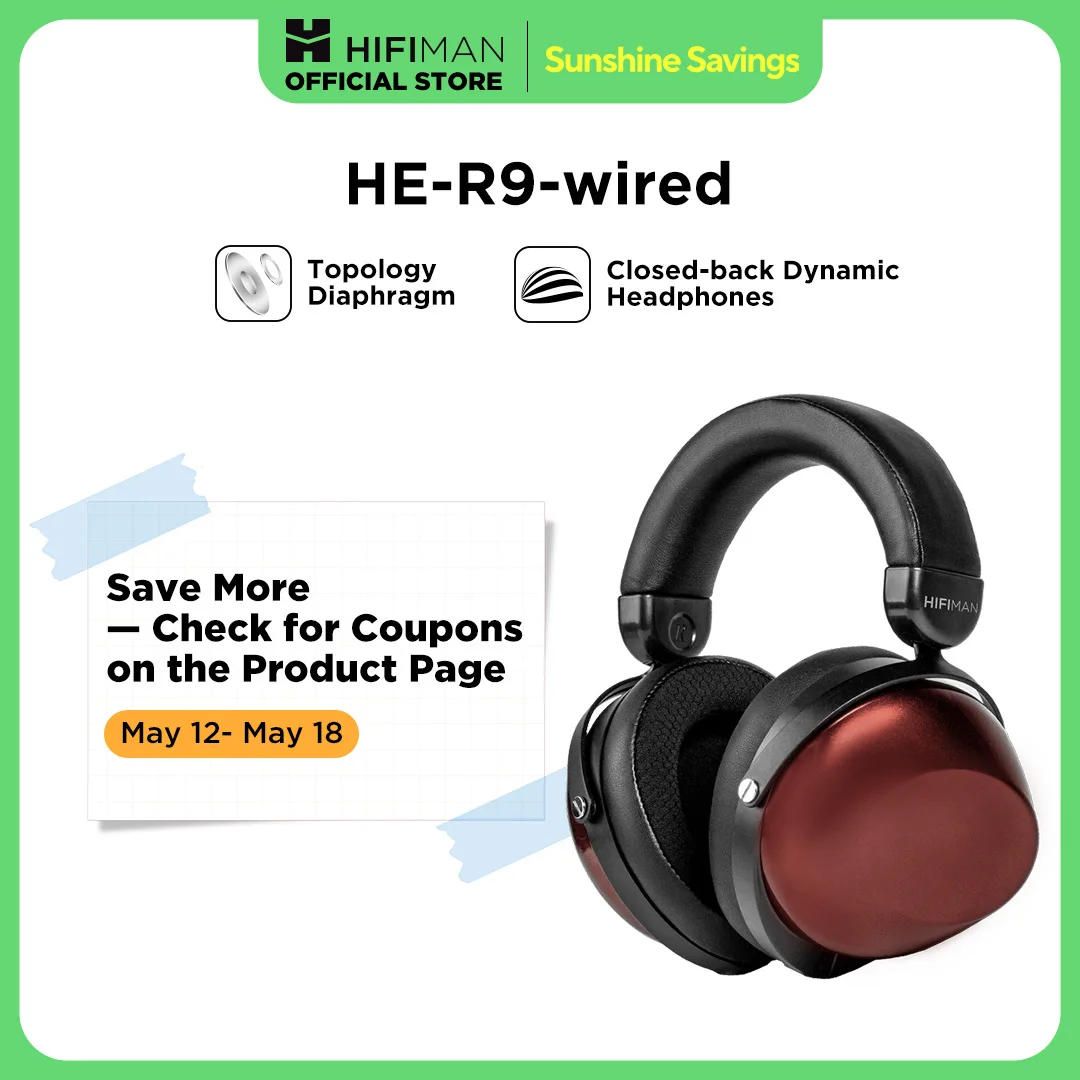 Dynamische Over-Ear-Kopfhörer HIFIMAN HE-R9 mit geschlossener Rückseite und
