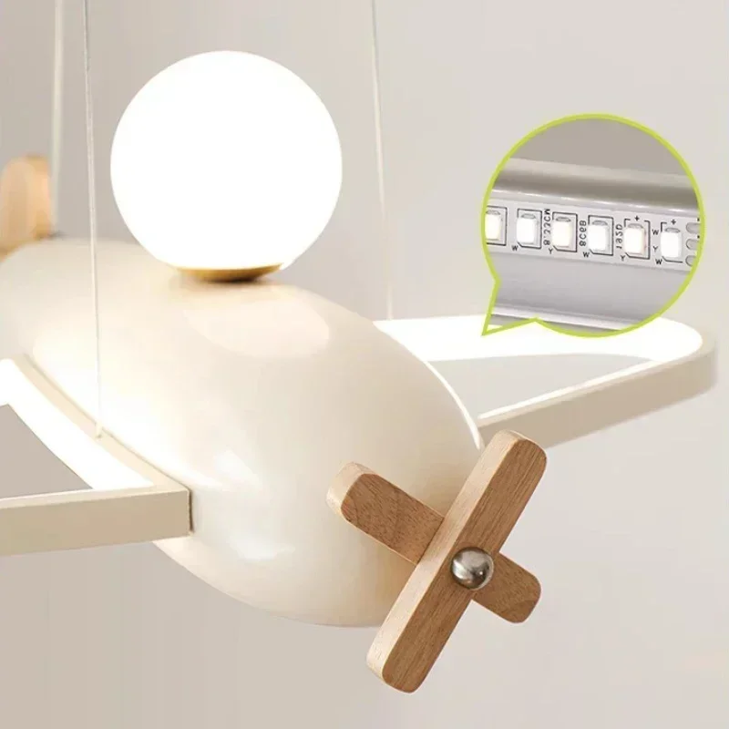 Creative Airplane Lamps Modern Children's Room Chandelier For Boys Girls Bedroom Home Simple LED Kids Room Ceiling Chandelier