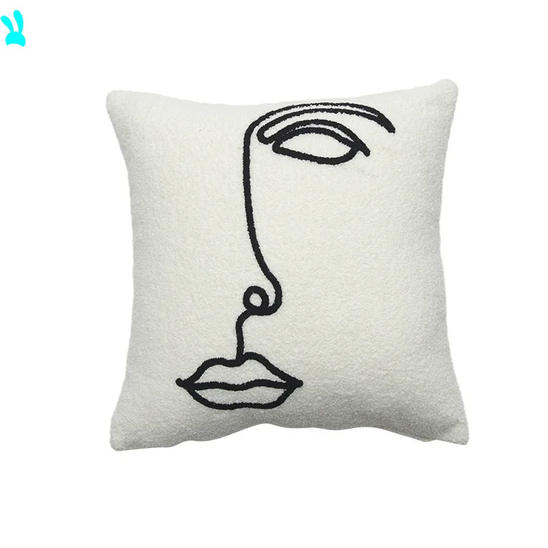Minimalist Style Teddy Velvet Cushion Covers Ultra Soft Warm Pillowcase  45x45cm Decorative Pillow For Sofa Bedroom Living Room