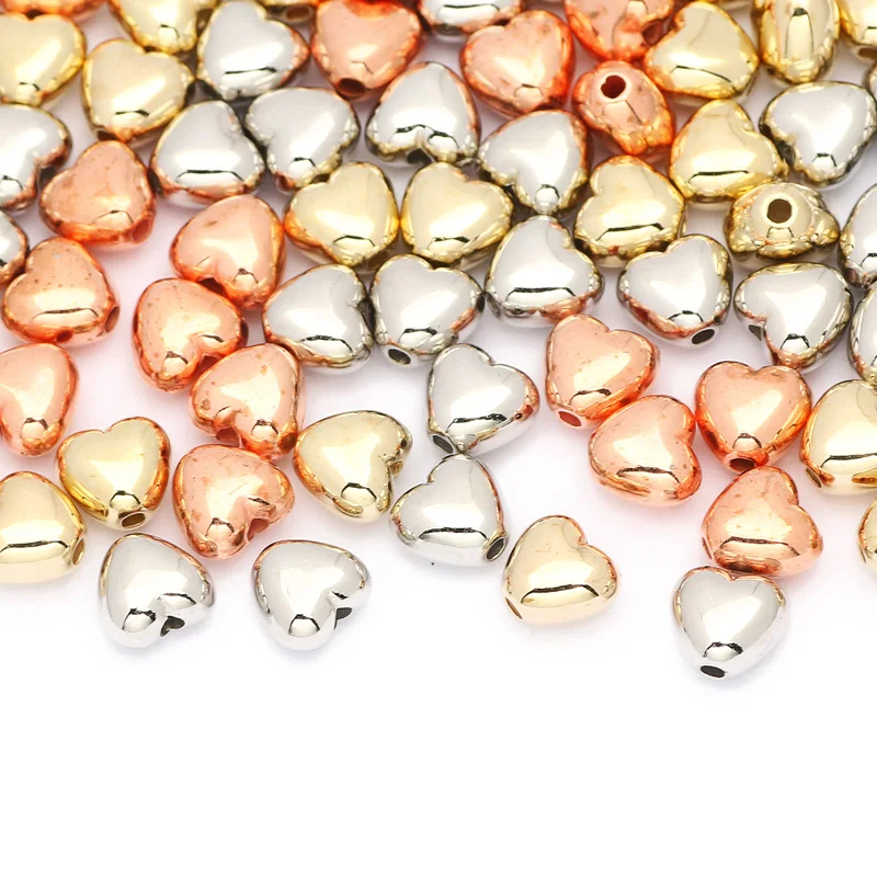 200 stücke 4x5mm ccb Charme Herz Perlen lose Spacer Perlen für Schmuck machen DIY Armband Halskette Ohrringe hand gefertigte Accessoires