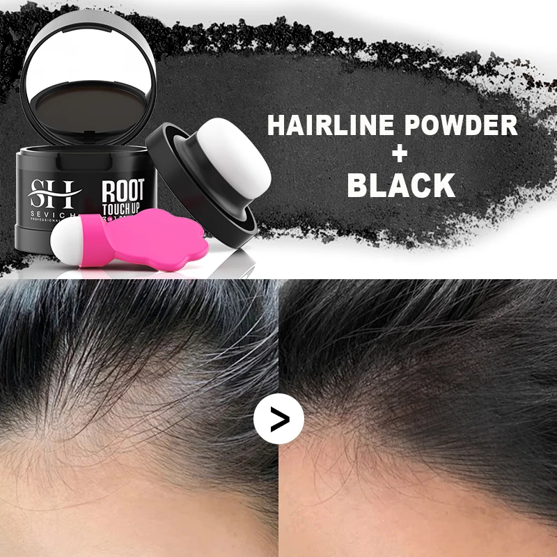 2024New Hairline Powder 4g Sevich Hair Root Cover Up Waterproof Instant Modified Repair Hair Shadow Powder Makeup Hair Concealer