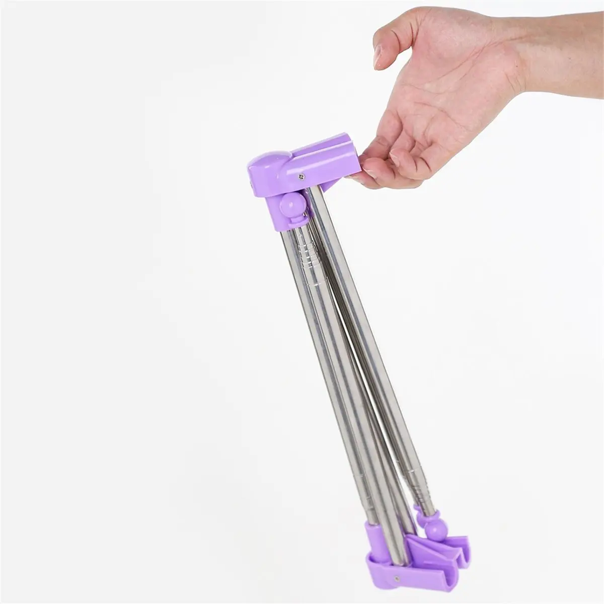 Foldable Clothes Drying Rack Clothes Dryer Space Saver Floor Standing Clothes Drying Rack for Balcony Bedroom B
