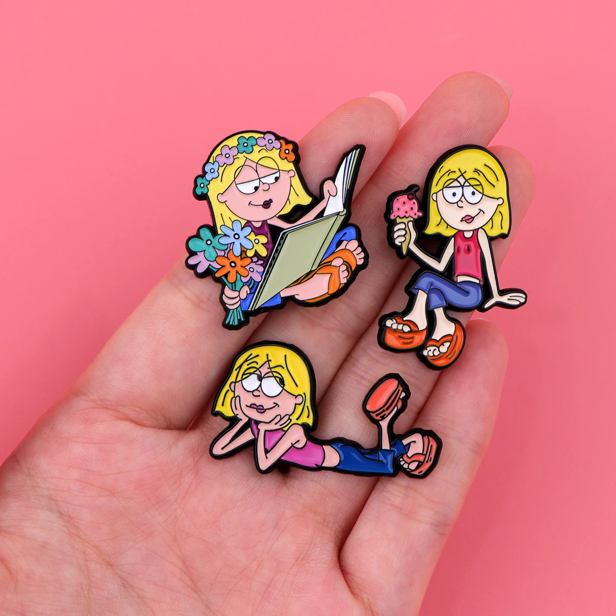 Cartoon Girl Lapel Pins for Backpacks Soft Enamel Pin Men Women\'s Brooches Cute Metal Badges on Clothes Jewelry Accessories