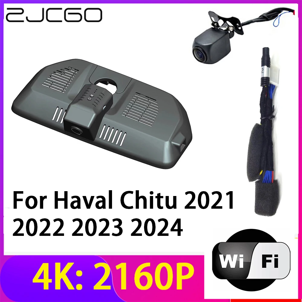 

ZJCGO 4K 2160P Dash Cam Car DVR Camera 2 Lens Recorder Wifi Night Vision for Haval Chitu 2021 2022 2023 2024