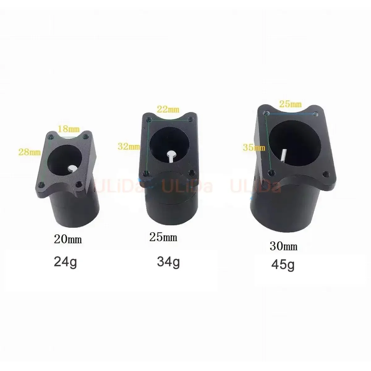 20/25/30mm Carbon Tube Fixed Seat with 20 Degree Tilt for Agricultural Drone Landing Gear Aluminum Alloy