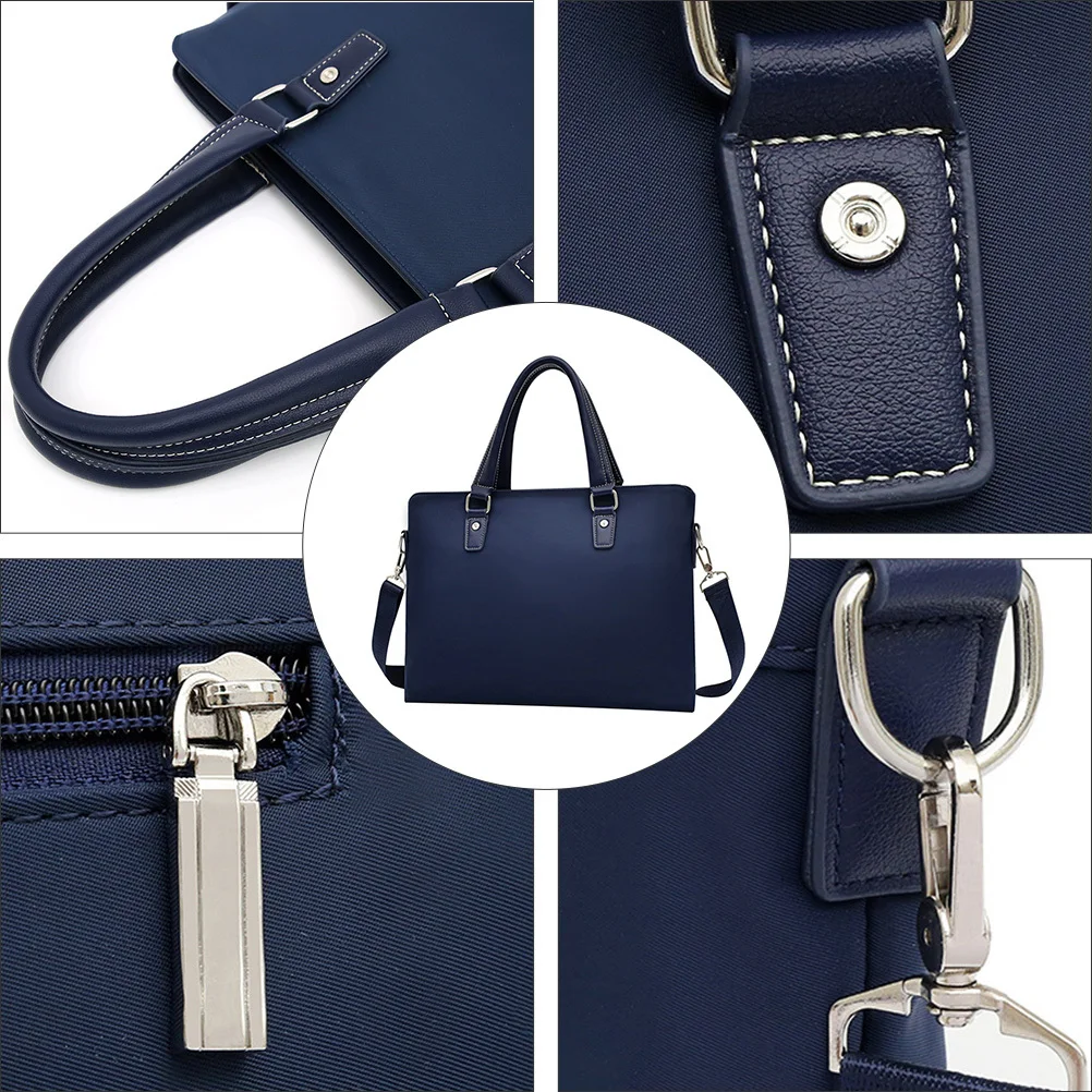 1Pcs Oxford Cloth Business Bag for Man Waterproof Wear-Resistant Large Capacity Laptop Briefcase Removable Strap