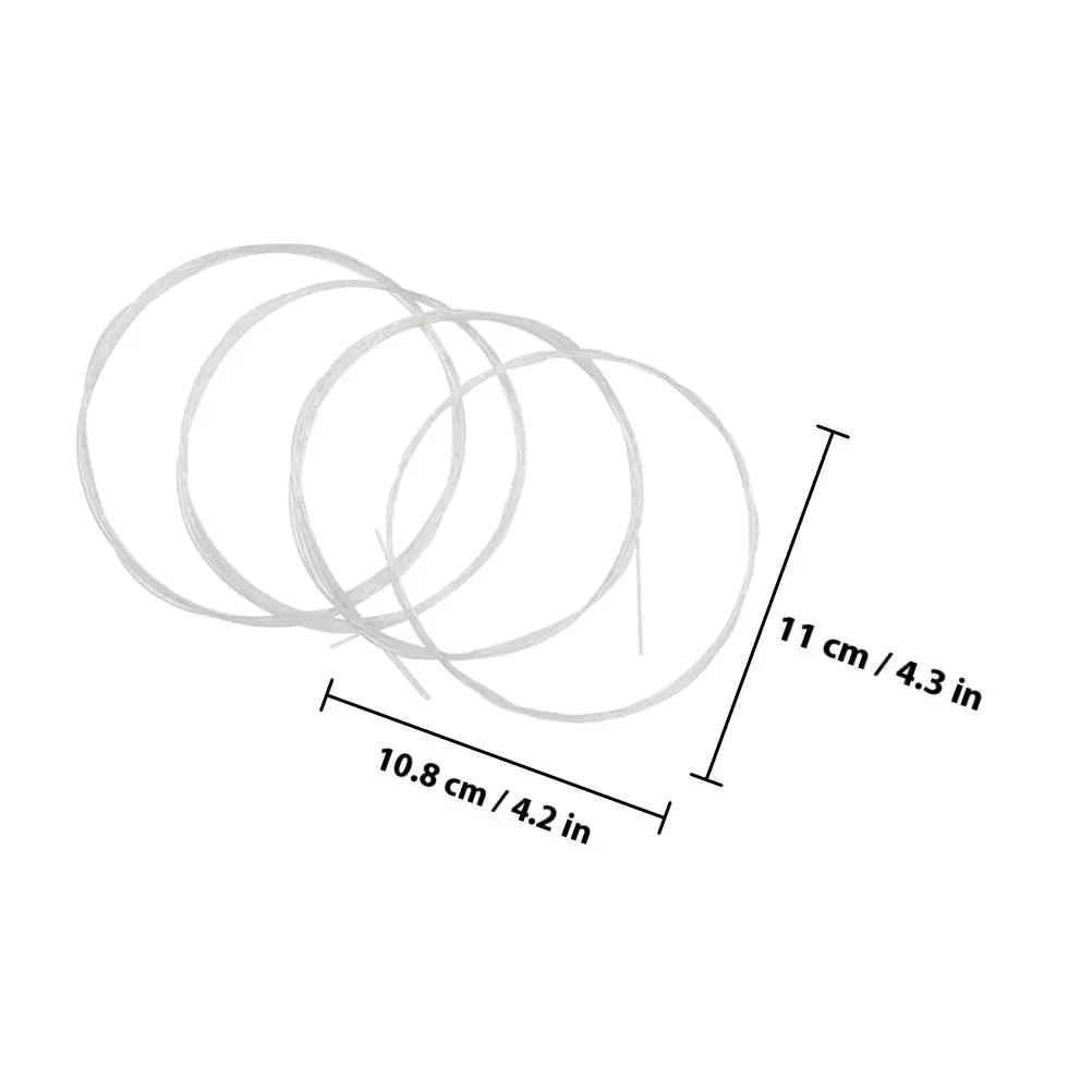 4Pcs Sturdy Nylon Ukulele Strings Breakage-Proof Durable Replacement Set Clear Sound Accessory Ukulele Strings