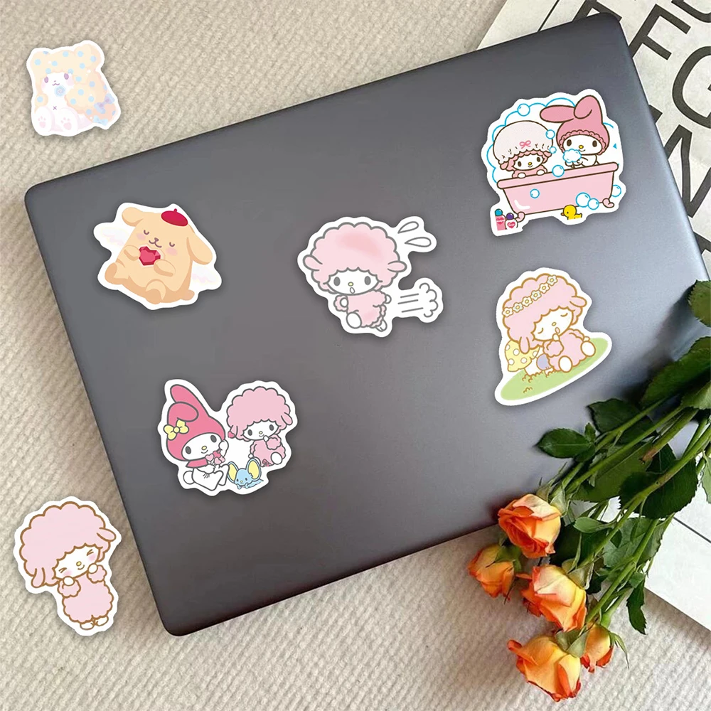 10/30/52 قطعة لطيف بلدي الحلو البيانو سانريو أنيمي ملصقات ميلودي الكرتون ملصق القرطاسية حقيبة الهاتف Kawaii الشارات الديكور #6