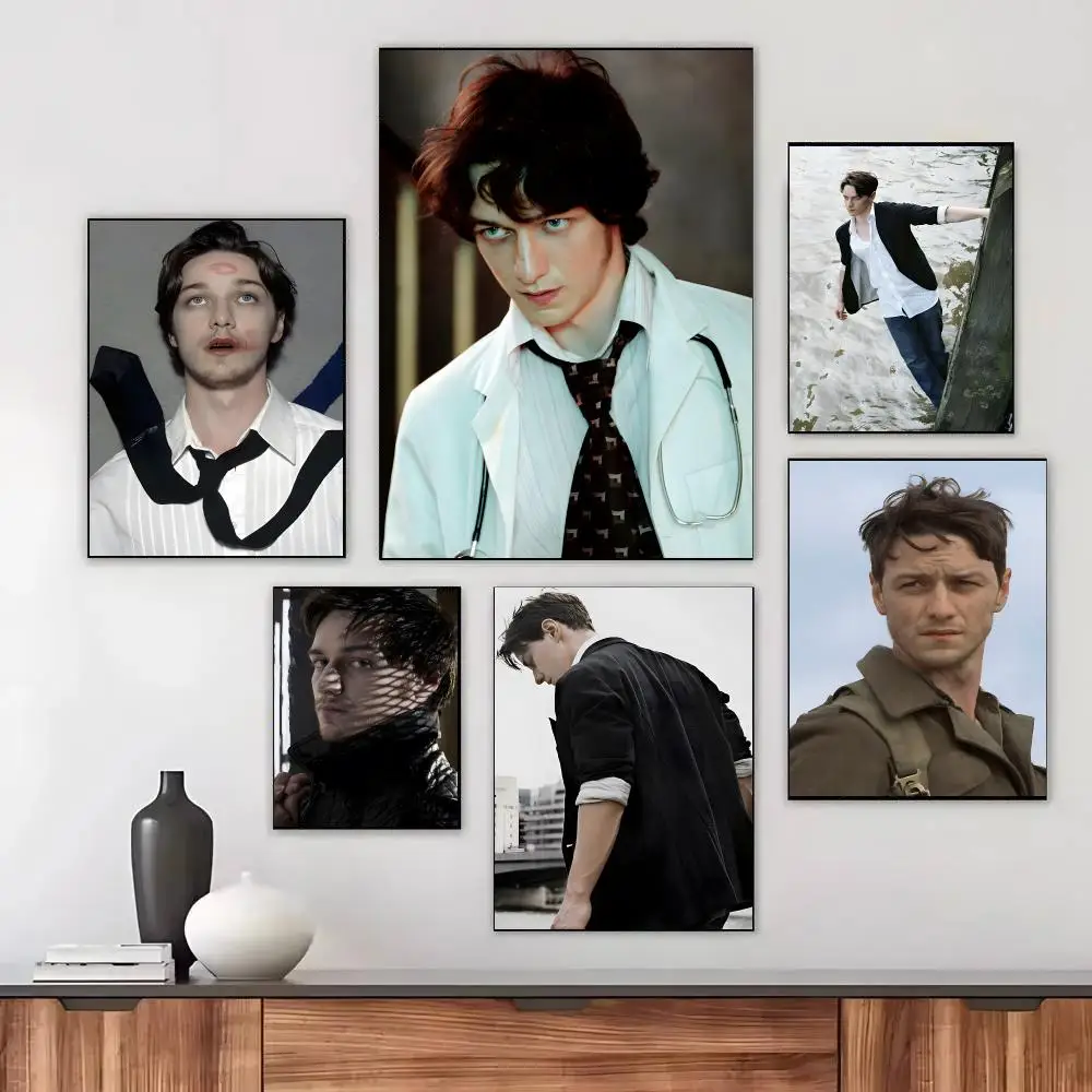 James McAvoy Actor Portrait Poster HD Waterproof Self-Adhesive For Living Room Gift Bedroom Hallway Wall Decor