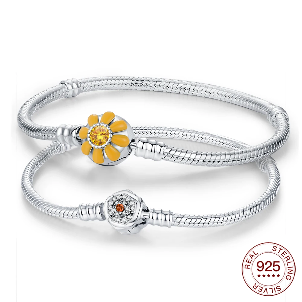 New Hot Sale Original Daisy Resin Bracelet Rose Bracelet Fit Fashion Daily Wear Romantic Woman Valentine's Day Gift Love
