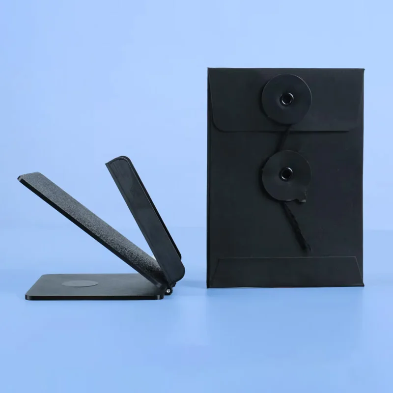 

A close-up shot of an envelope labeled "Easylopes" being inserted into envelope showcasing street-level interaction magic tricks