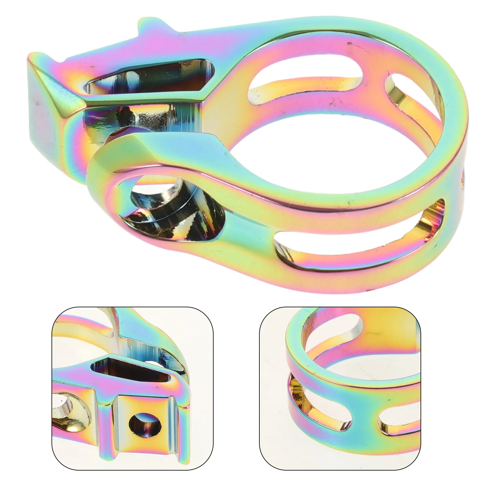 

1Set Bike Shifter Clamp Ring Aluminum Alloy Durable Repair Replacement Ring Easy Install for Mountain Road Bikes