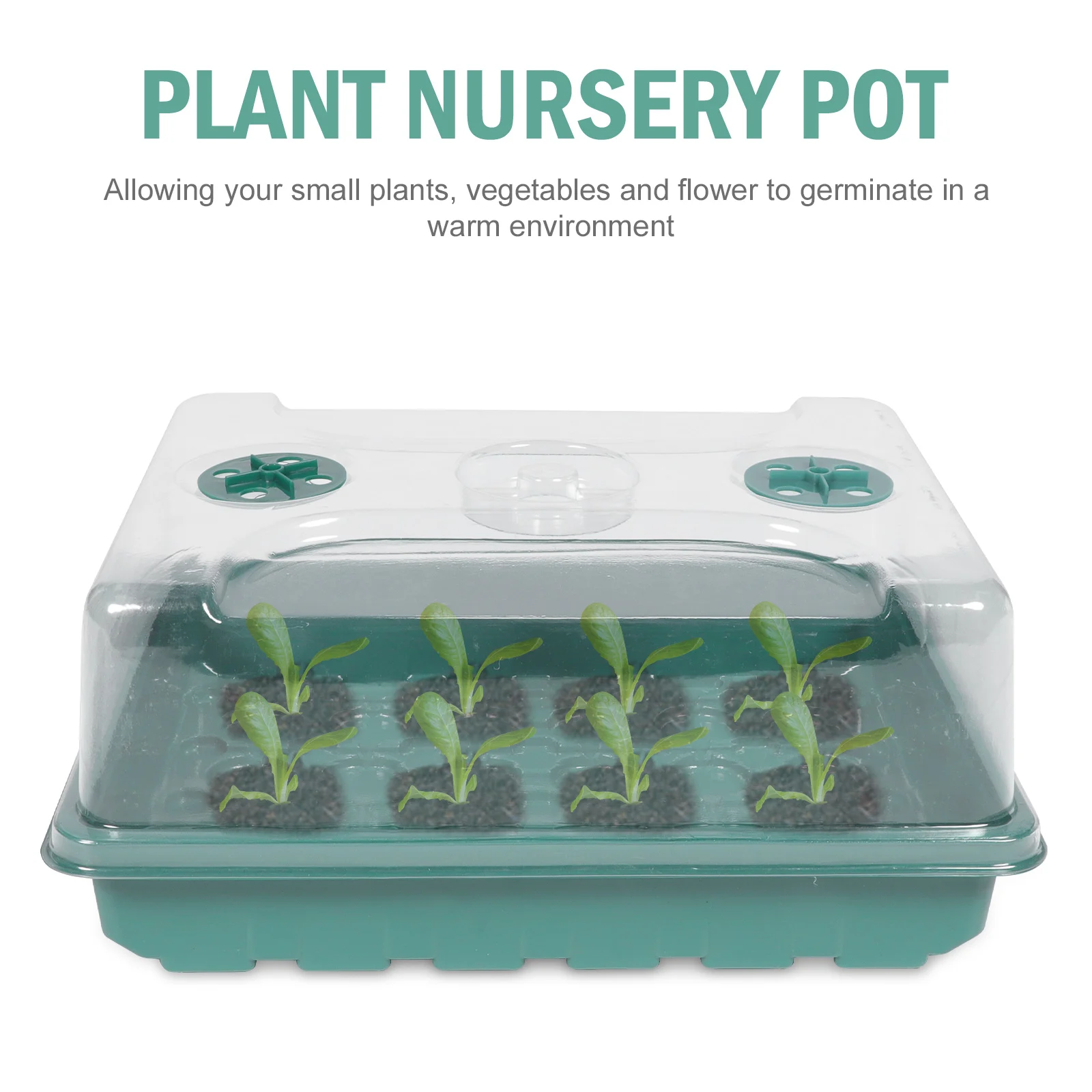 Zestaw do kiełkowania roślin, taca do sadzenia nasion z 12 otworami do warzyw, kwiatów i owoców, utrzymująca wilgoć i ciepło, szybka.