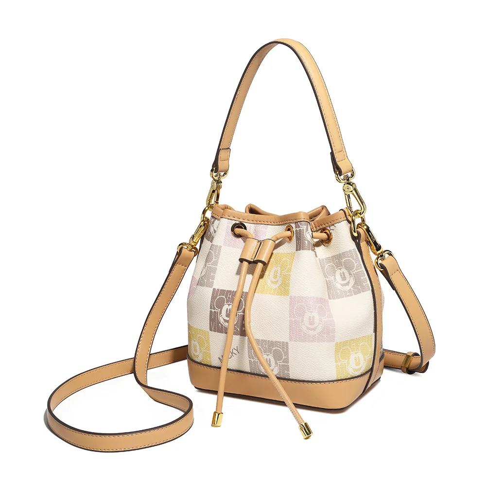 

Genuine Disney Purses And Handbags Original Case Mickey Print Bucket Bag Ladies Portable Shoulder Messenger Multi-purpose Bag 32