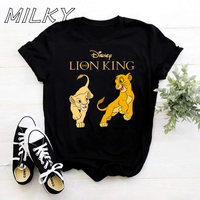 Simba and Nala Lion King Print T shirts Female Clothing Casual Loose Aesthetic Tshirts Harajuku Tee shirts Summer Women T-shirt