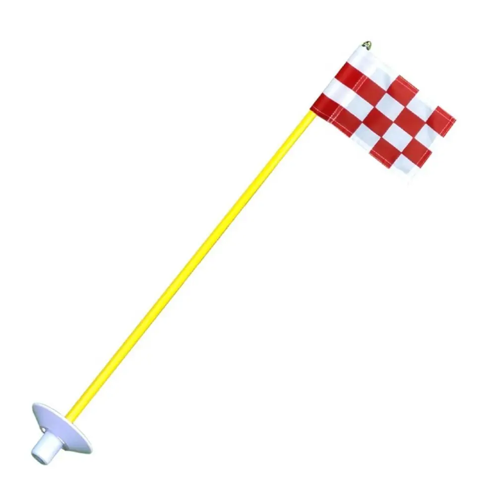 Training Aids Golf Course Flags 420D Nylon Outdoor Sign Putting Green Flags 18 X 12cm with Tube Hole Pole Cup Flags
