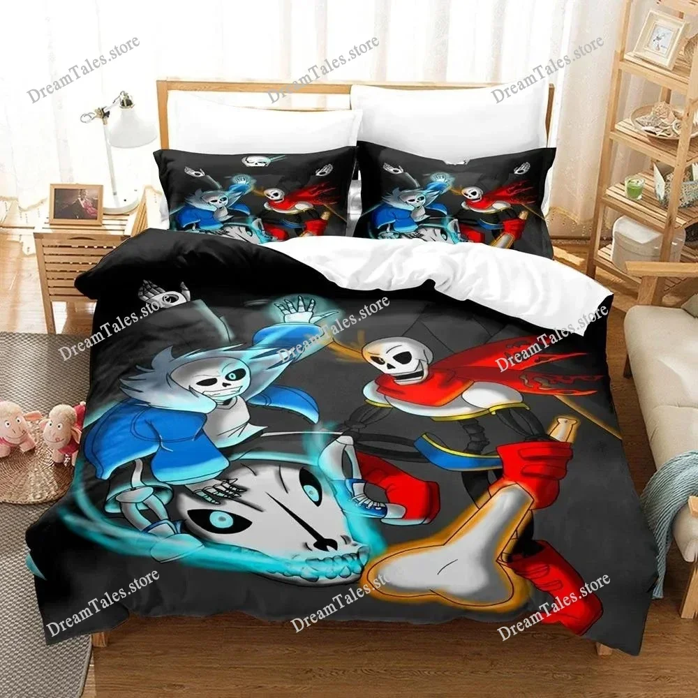

Undertale Sans Bedding Set Single Twin Full Queen King Size Bed Set Adult Kid Bedroom Duvet Cover Sets 3D Print Game Bed Sheet74