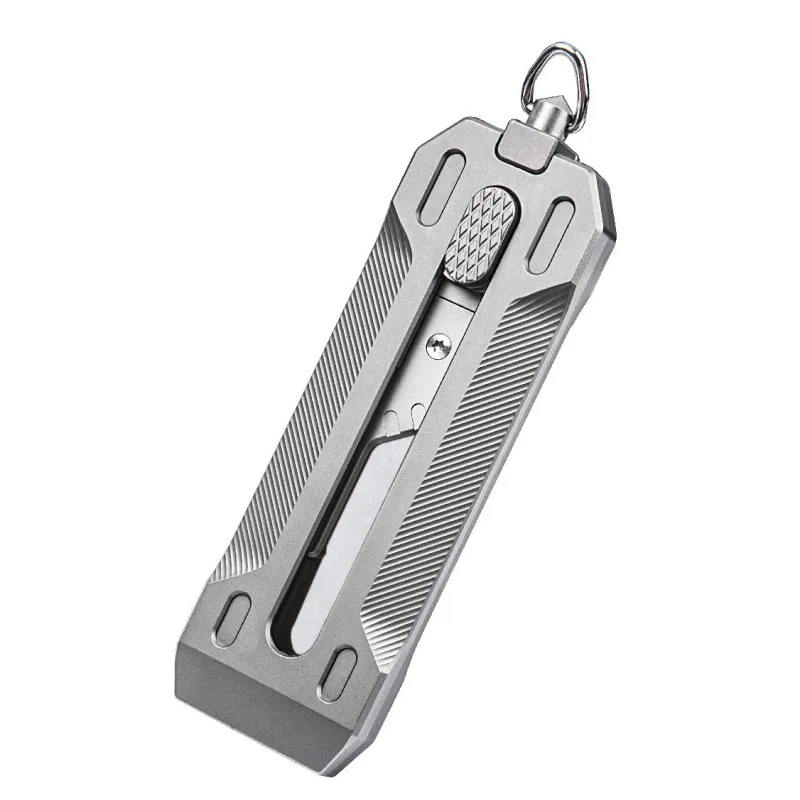 Titanium Alloy EDC Multi-Functional Tool Dismountable Push Hand Tools Survival Window Breaker Keychain