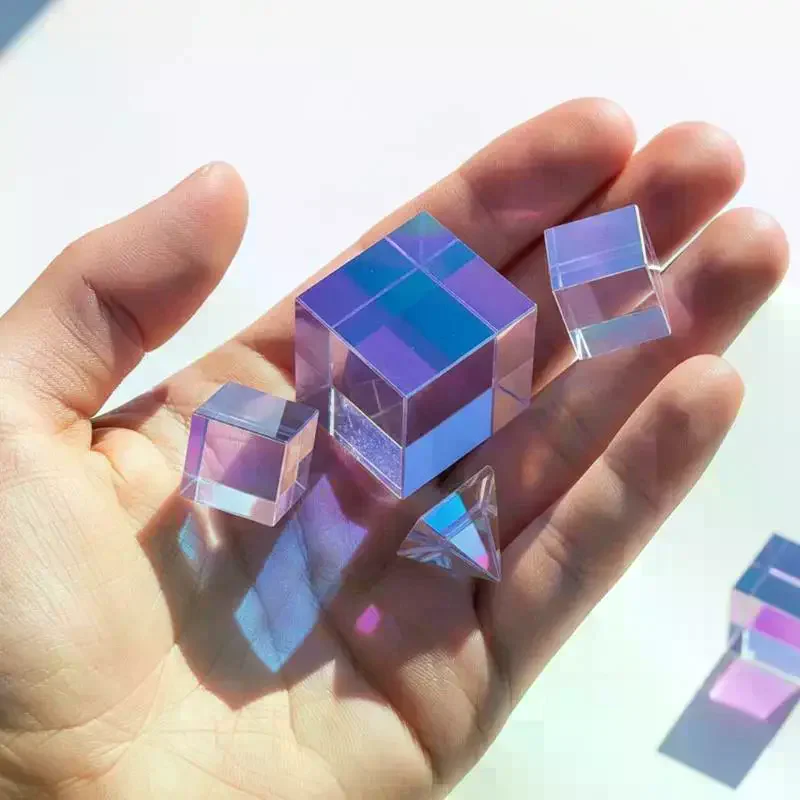 Art Craft Optical - มินิ K9 คริสตัลปริซึมคิวบ์ แก้วออปติคอล RGB ปริซึมกระจายแสง