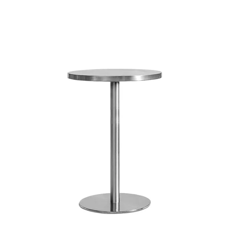 Stainless steel dining table and chair combination casual back chair western restaurant music bar barbecue shop wrought chair