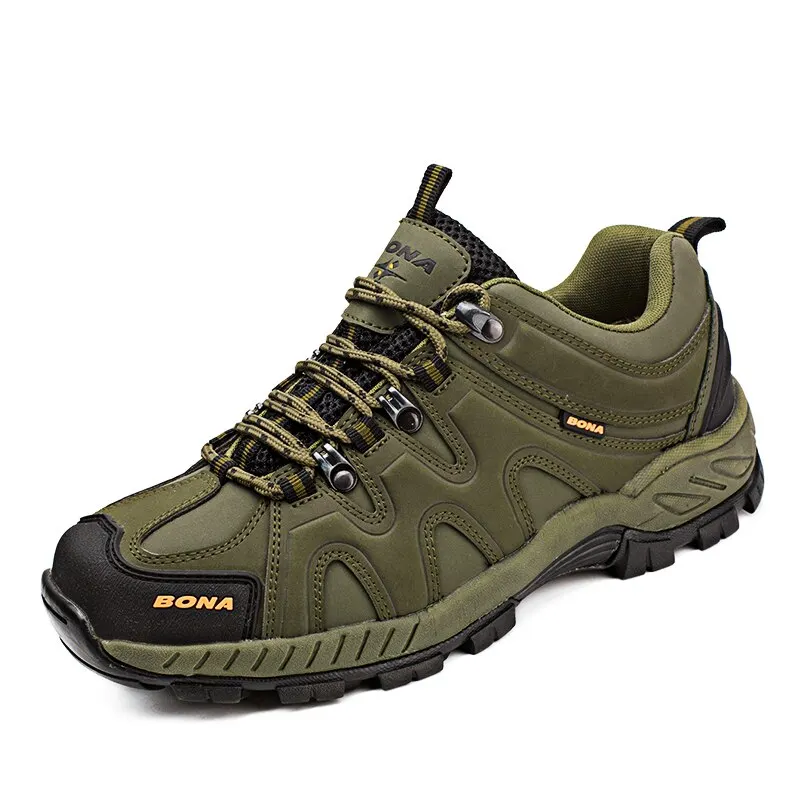 BONA New Arrival Classics Style Men Hiking Shoes Lace Up Men Sport Shoes Outdoor Jogging Trekking Sneakers 34399