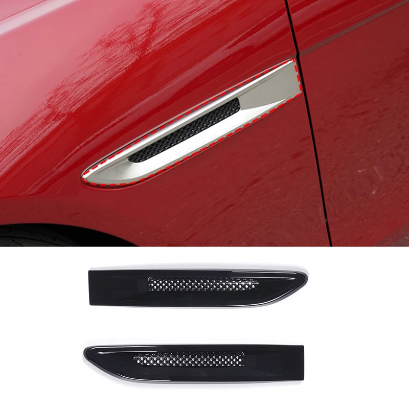 For Jaguar XF XFL XE F-Pace F pace X761 Car Side Fender Air Outlet Vent Cover Intake Grille Duct Decoration Sticker Accessories