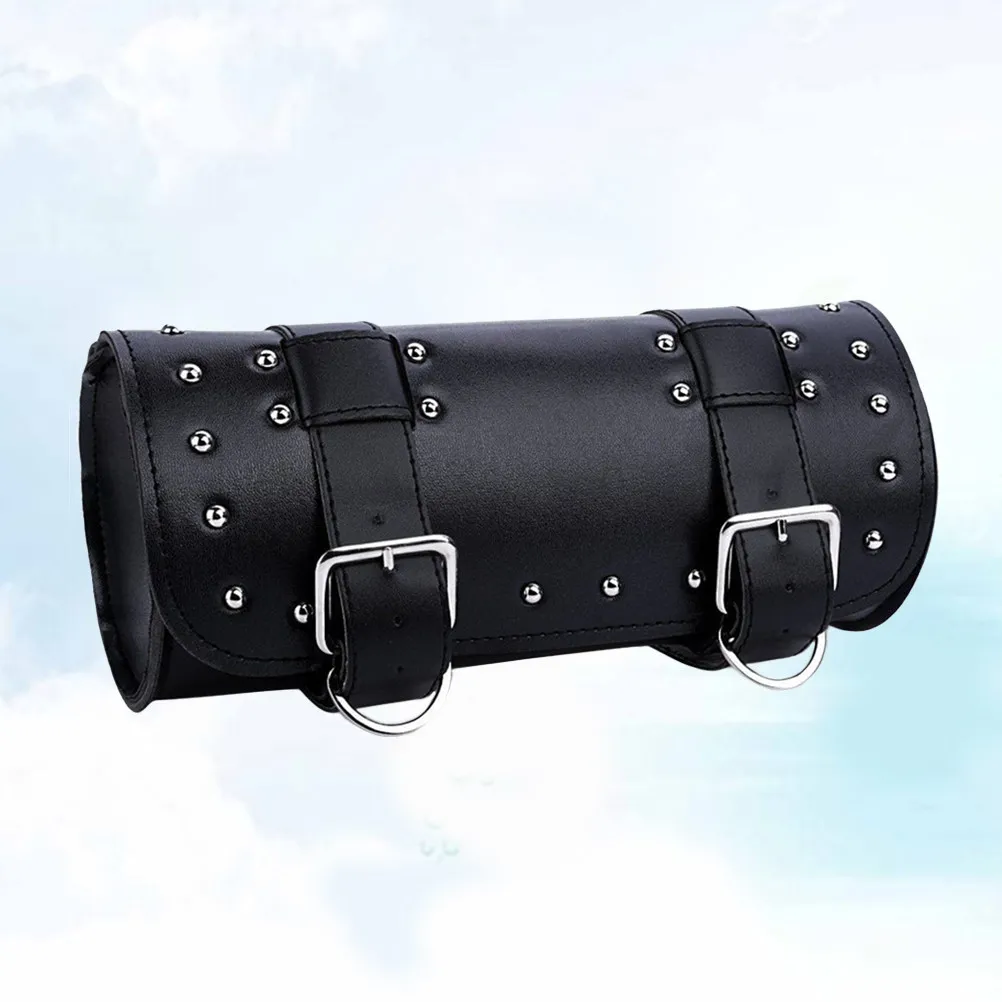 

Motorcycle Handlebar Bag PU Waterproof Weatherproof Heavy Duty Rivet Reinforced Storage Pouch for Tools Bottle Raincoat