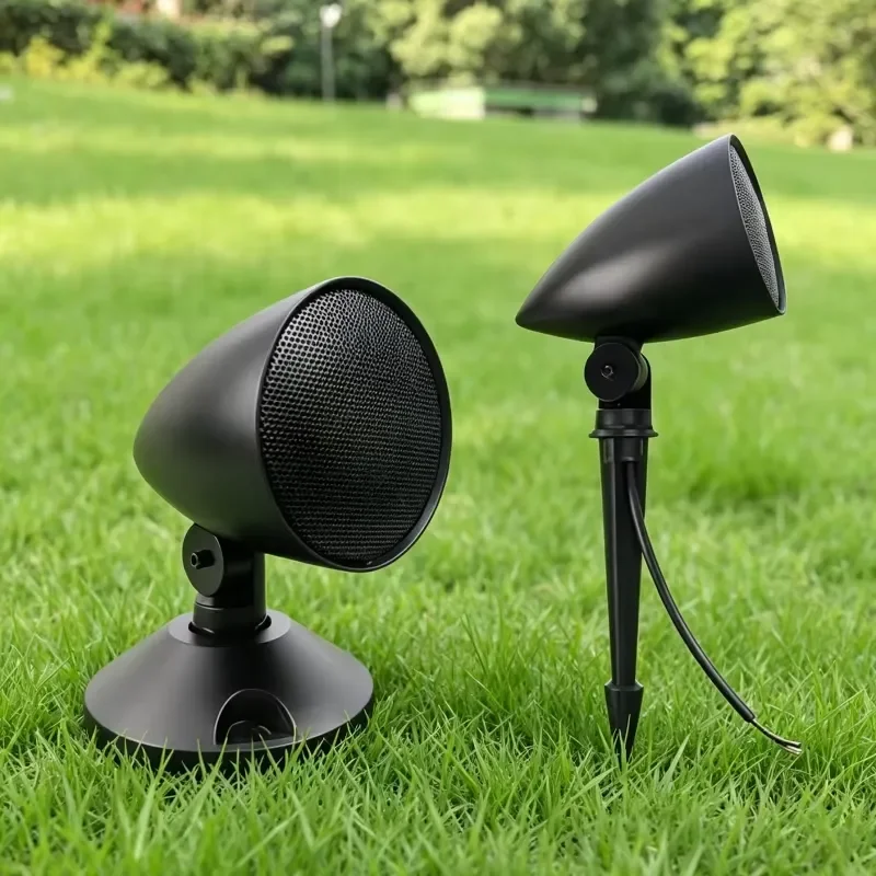 15W 3 Inch Outdoor Landscape Speaker 70V 100V Waterproof ABS Floor Plug In PA System For Villa Park Resort Garden Background