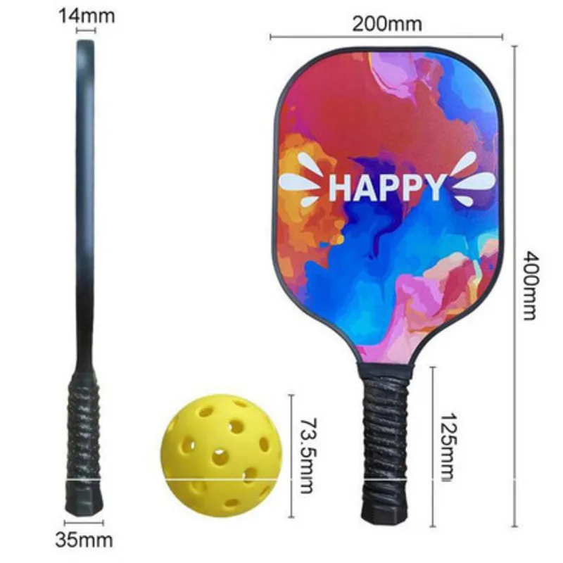 Single Beat Pickleball Paddle Carbon Fiber Hot Press Integrated Molding High-strength Ultra Light Material Racket Padelracket