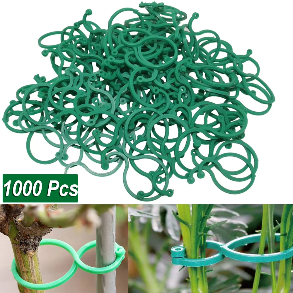 

1000Pc Tomato Cucumber Vine climbing fixed buckle gardening flower Tree cultivation Flower Tree branch shape binding Ring buckle