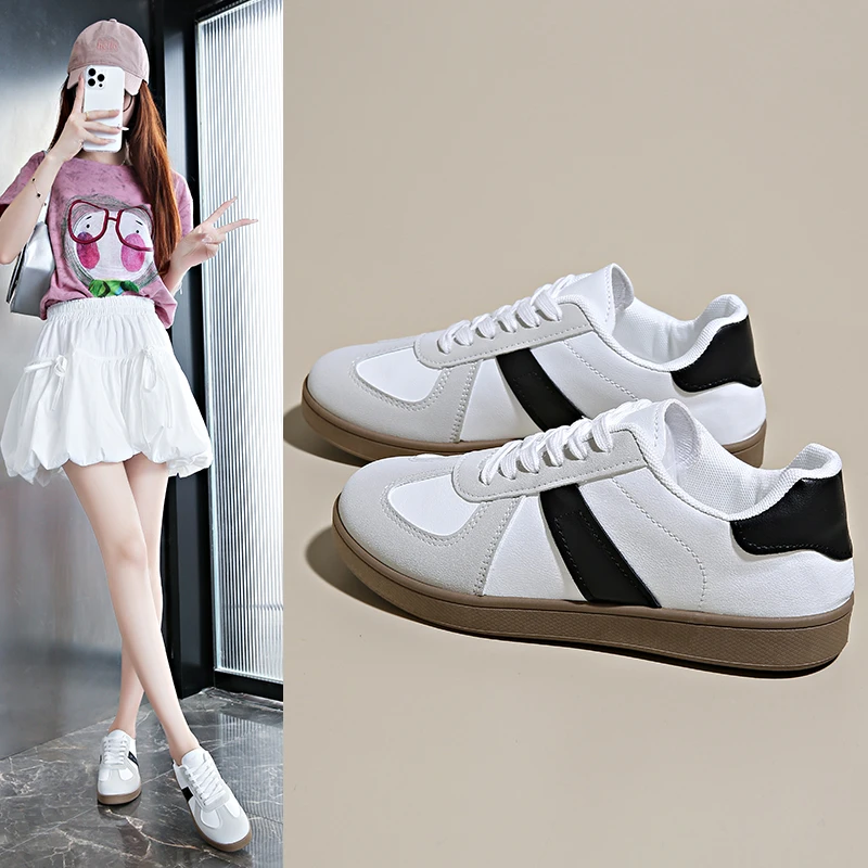 

Sports Shoes Summer New Round Head Color Matching Before Lacing Soft Sole Anti-slip Wear-resistant Flat Shoes