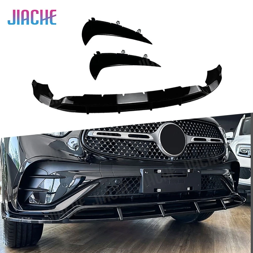 JIACHE Car Front Lip Spoiler Rear Bumper Side Air Vent Trims Splitter For Mercedes Benz GLC Class X254 GLC 260 300 Sport 2023+